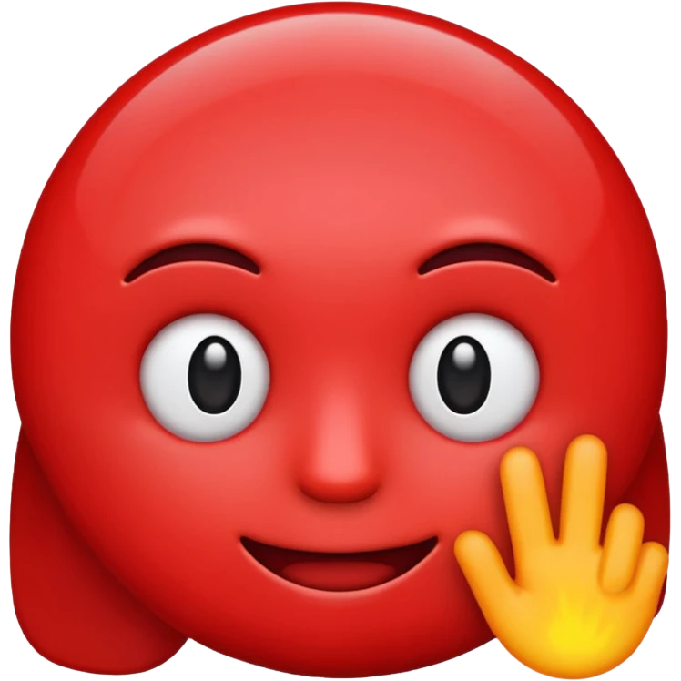 I want an emoji of the word "AI" in red writing emoji