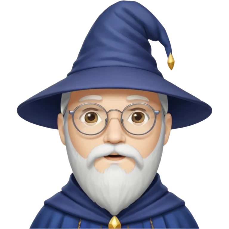 Male wizard, beard, glasses
 emoji