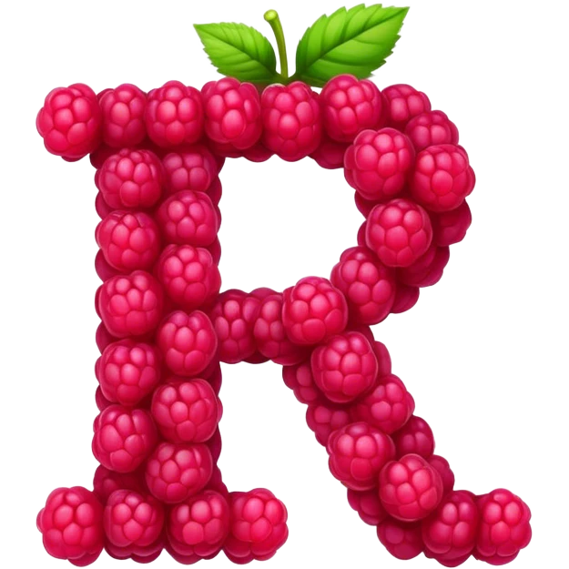 A raspberry R letter emoji