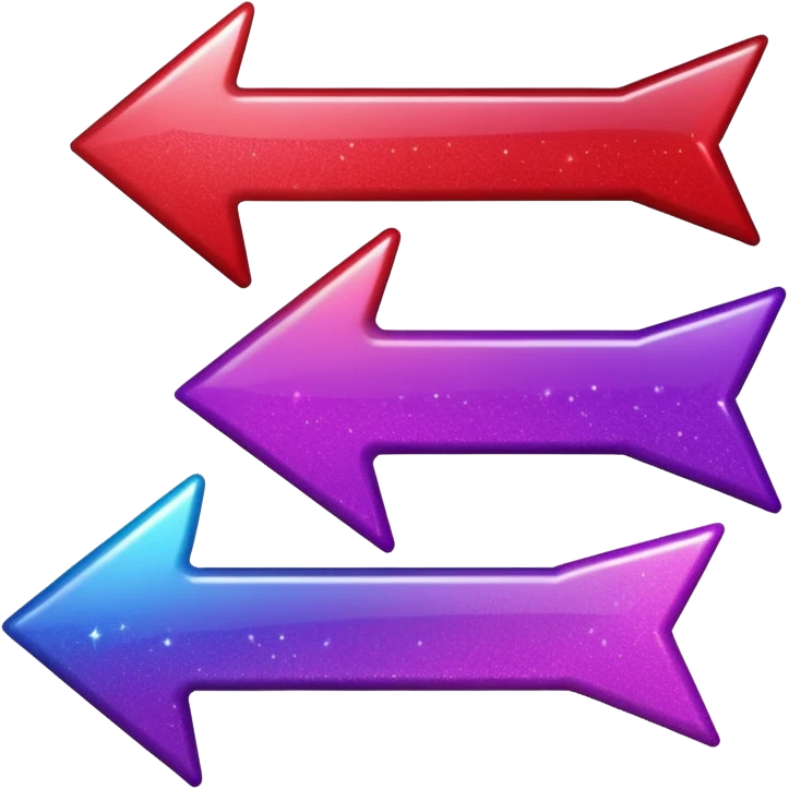color gradient between red and purple glitter arrow for right emoji