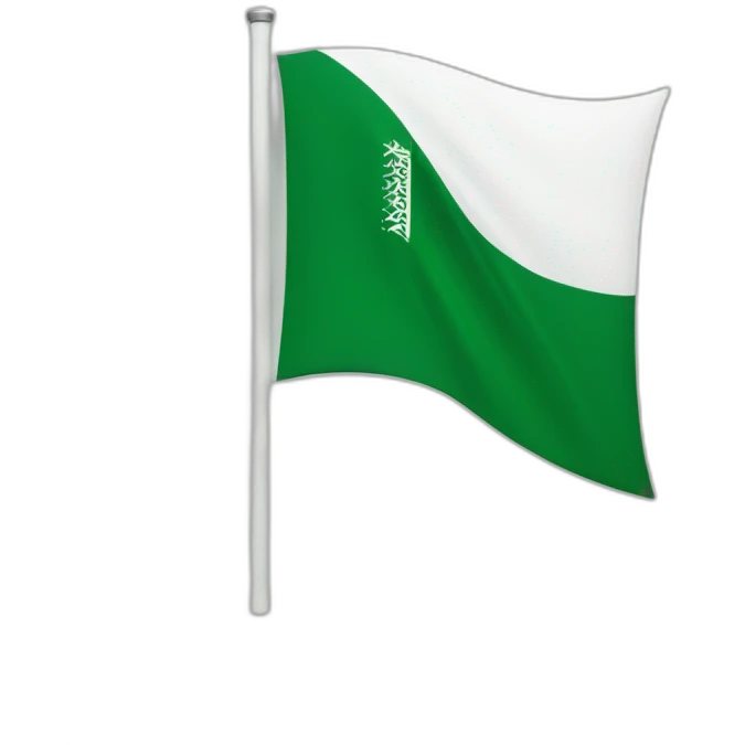 Saudi flag but in white emoji