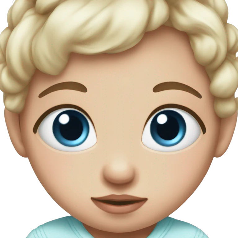 newborn baby girl with blue eyes emoji
