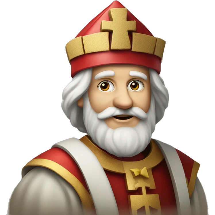 Sint Nicolaas met hoge mijter emoji