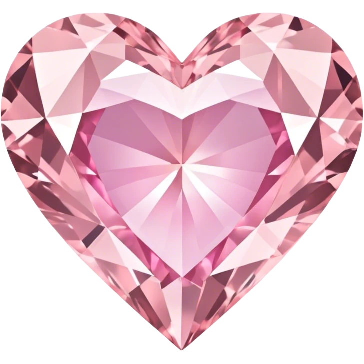 Light pink heart-shaped diamond emoji