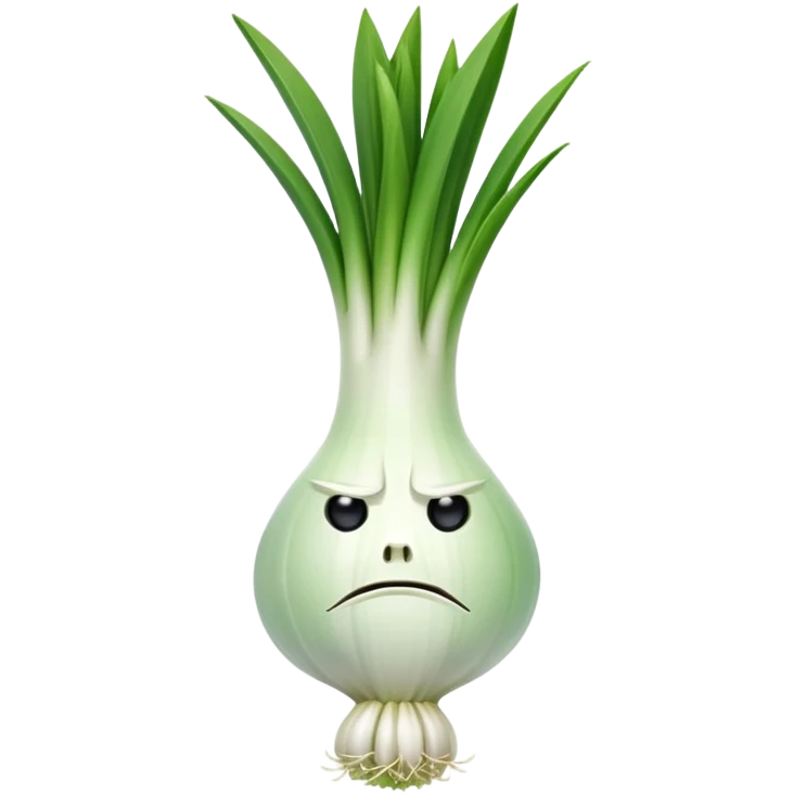 Sad green onion  emoji