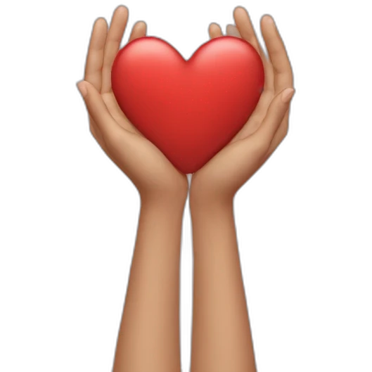 Hands heart emoji