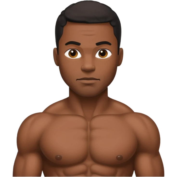 Naked black man  emoji