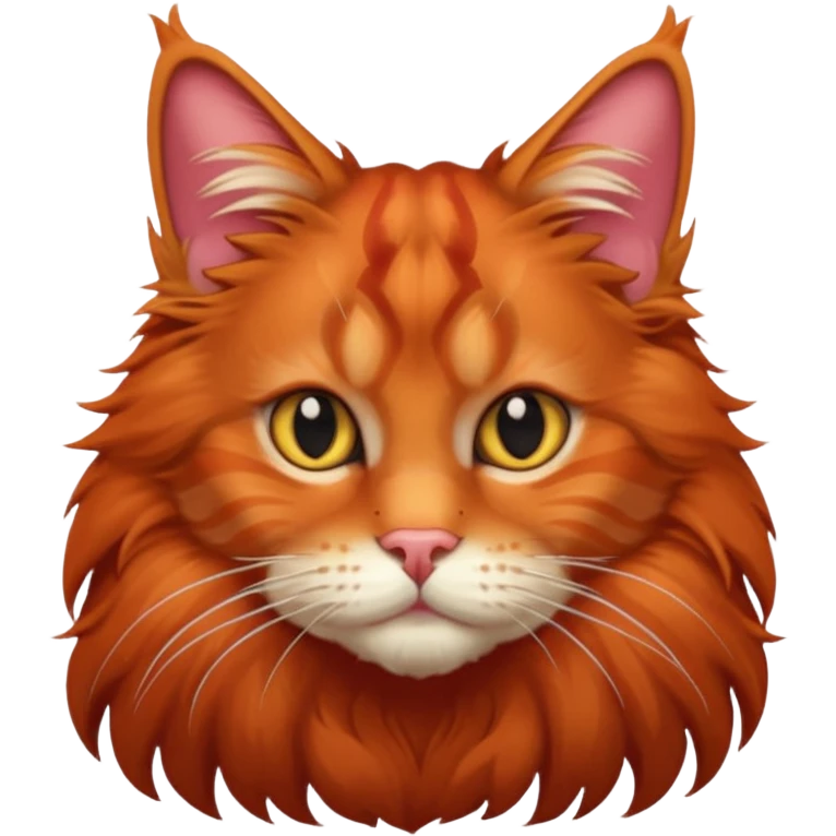 A red Maine Coon cat emoji