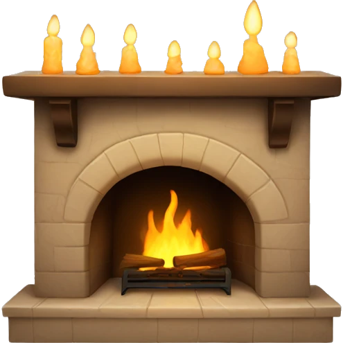 Fireplace with lights emoji