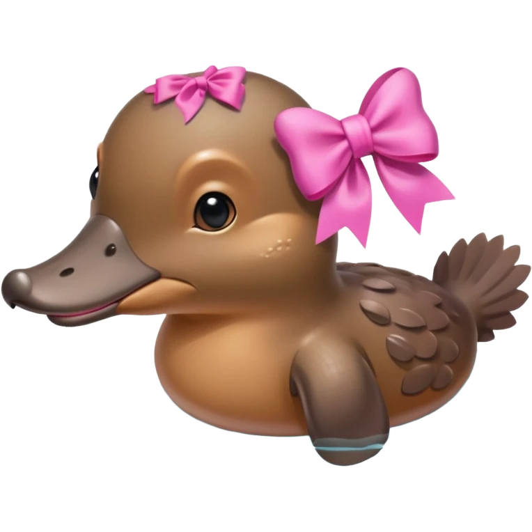 Platypus with a pink bow emoji