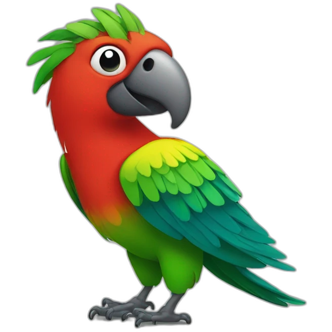 dancing parrot head emoji