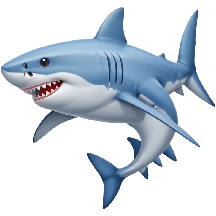 A shark wearing blue nike shoes emoji