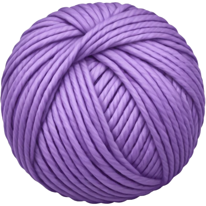 Pastel light lavender purple ball of yarn  emoji