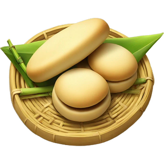 A small section of bamboo and steamed buns emoji