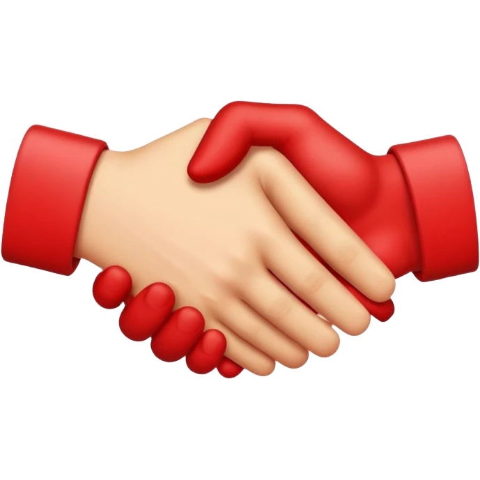 red handshake  emoji