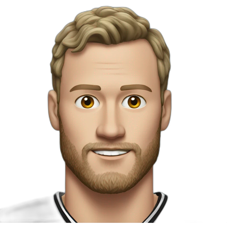 Jonathan Toews as beach bum with beard emoji