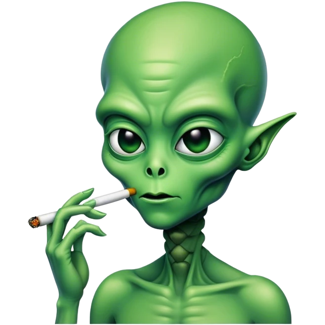 Alien smoking emoji