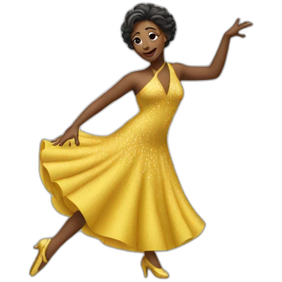Une danseuse de jazz emoji