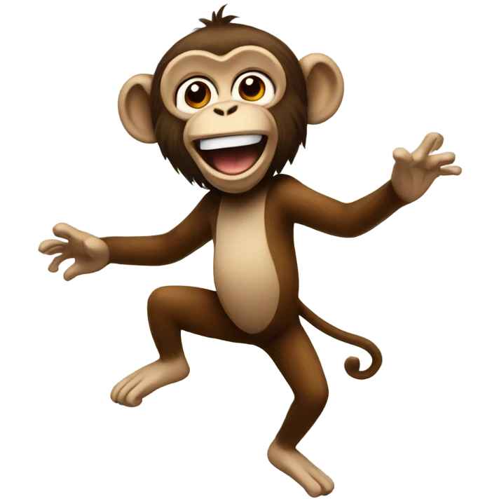 Dancing and singing monkey emoji