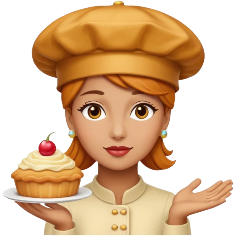 Create a Fusion of Butterscotch éclair and female woman are combine into new object emoji