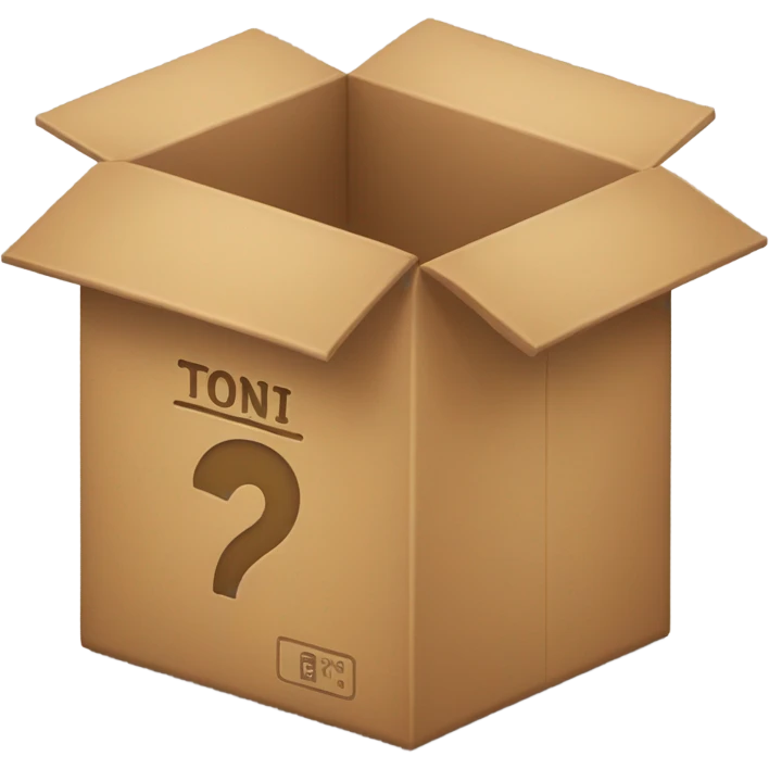 a box with toni emoji