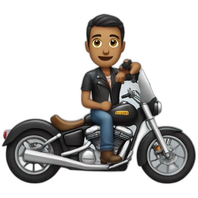 Hombres con moto emoji