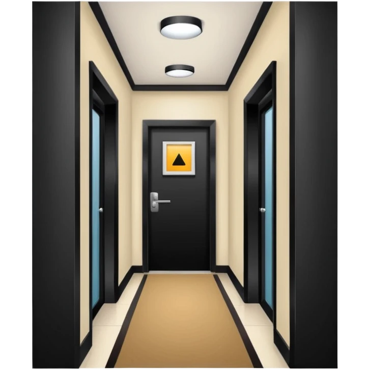 hotel room door modern hallway emoji