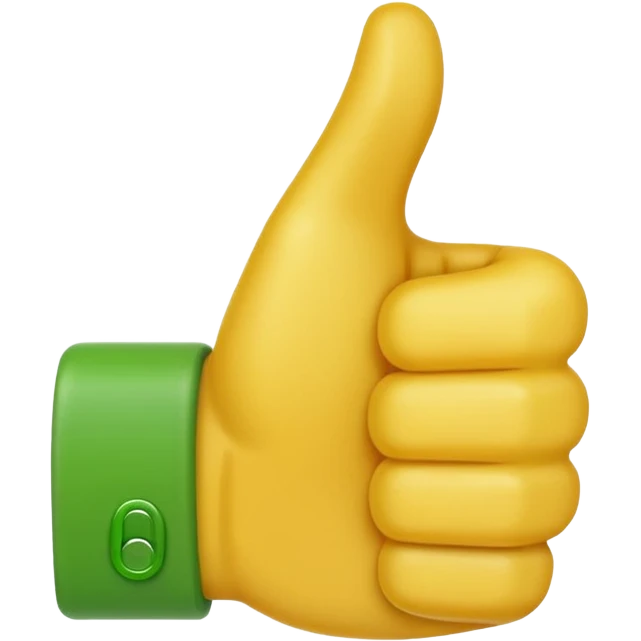 Thumbs up emoji with green color emoji