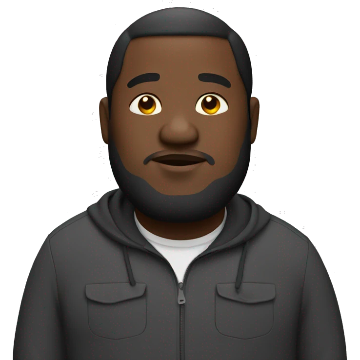 Fat black man emoji