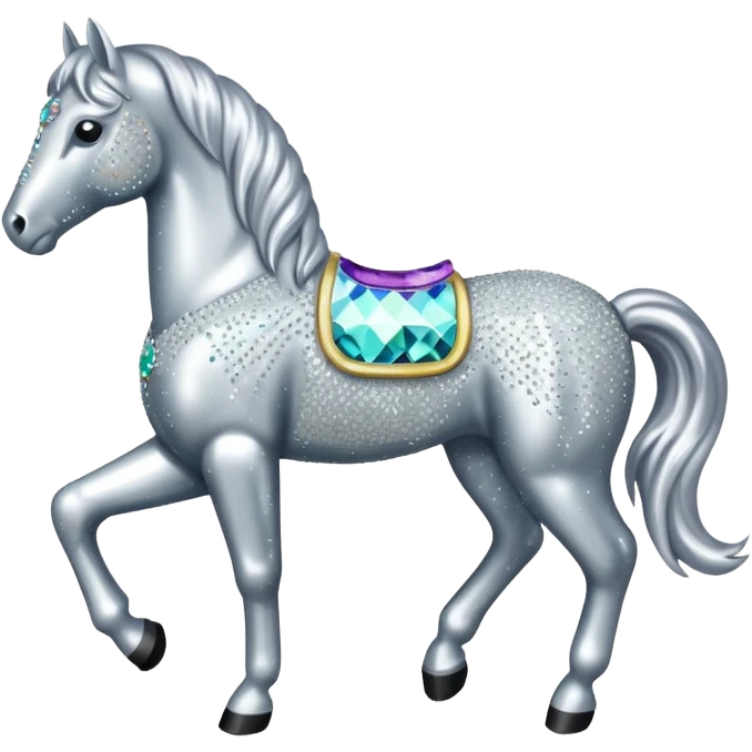 Horse made of small rhinestones emoji