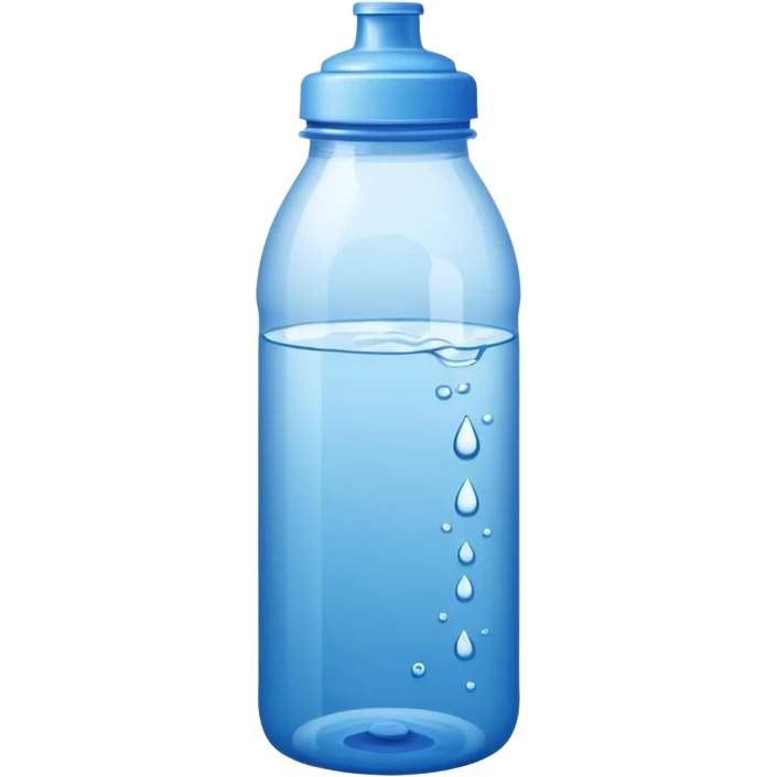 drink bottle, blue, no face emoji