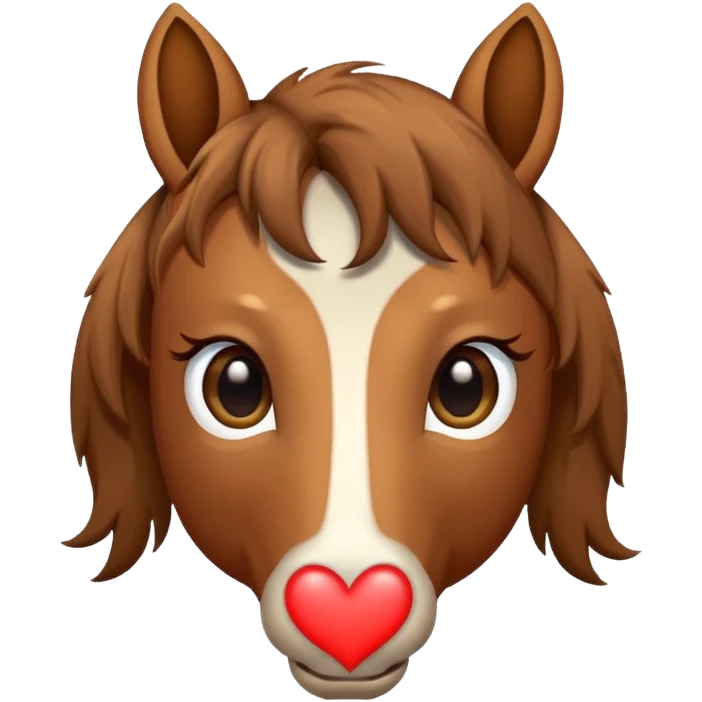 Caballo ojos de corazón  emoji