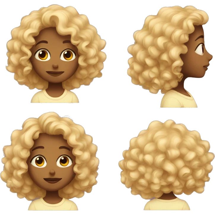 Girl curly sleep emoji