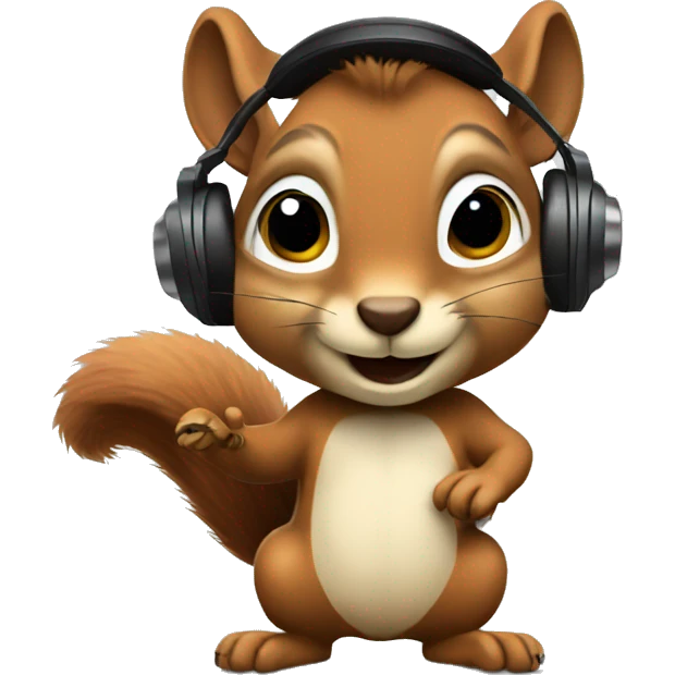 Squirrel dj emoji