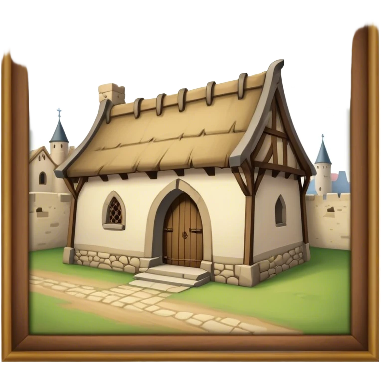 tek katlı eski medieval baraka emoji
