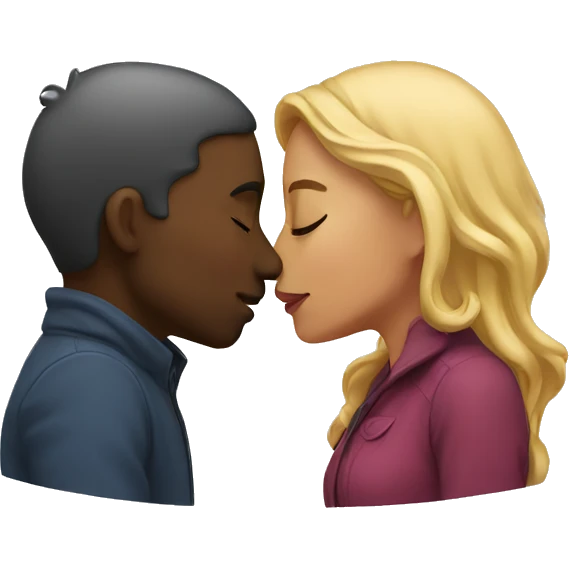 Couple kissing emoji