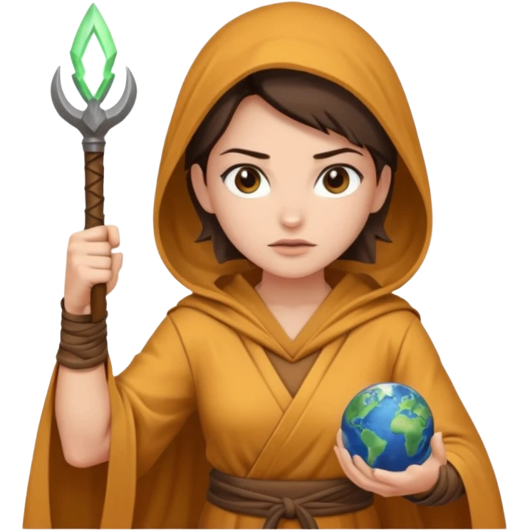 earth bender woman who has powers to shape earth emoji
