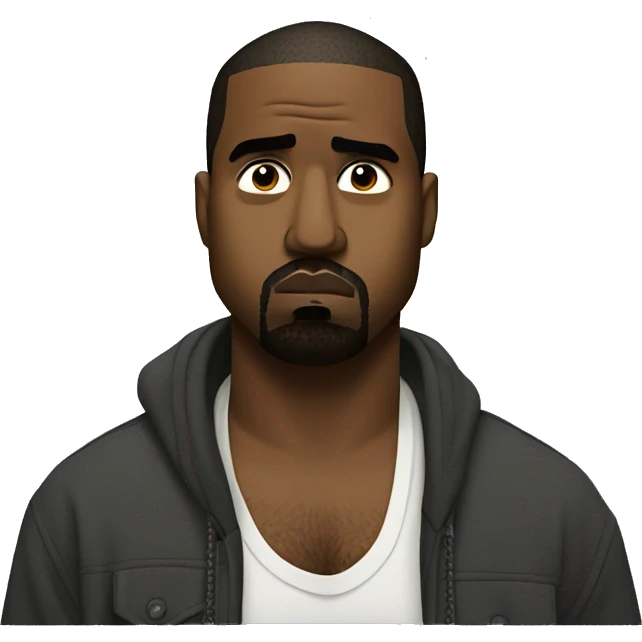 Kanye west frowning while thumb down  emoji