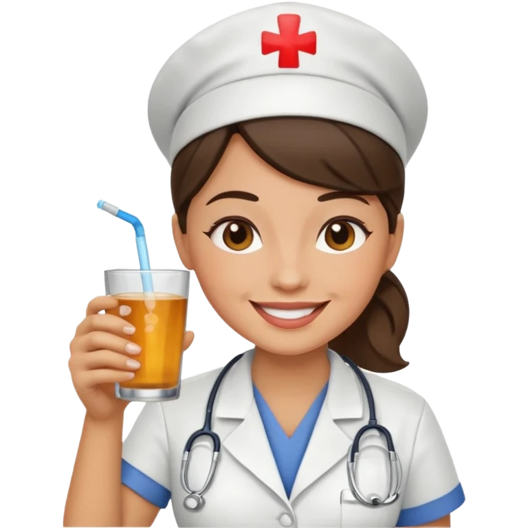 nurse drinking  emoji