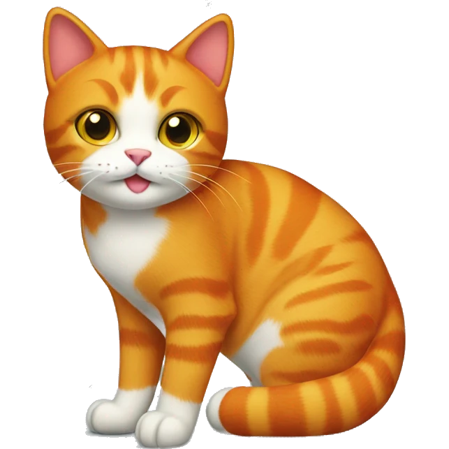 Orange cat with christmas socks emoji