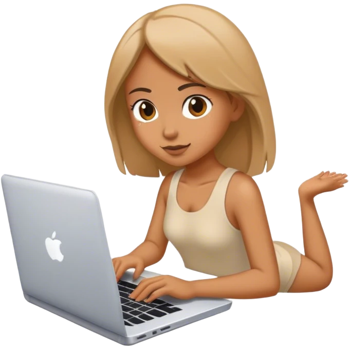 girl playing laptop emoji