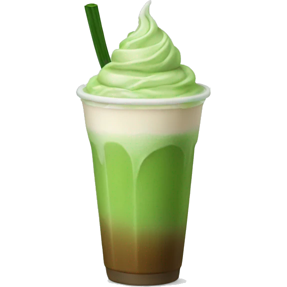 Ice matcha latte emoji