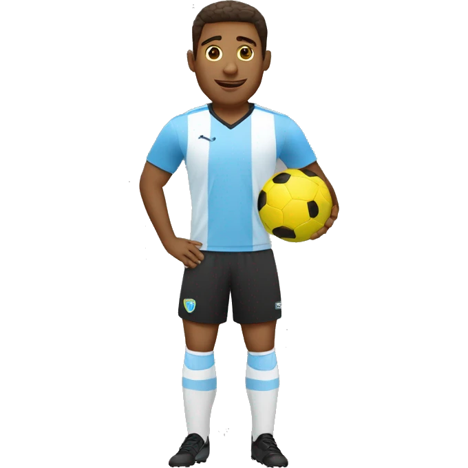 Hombre con pelota de fútbol emoji