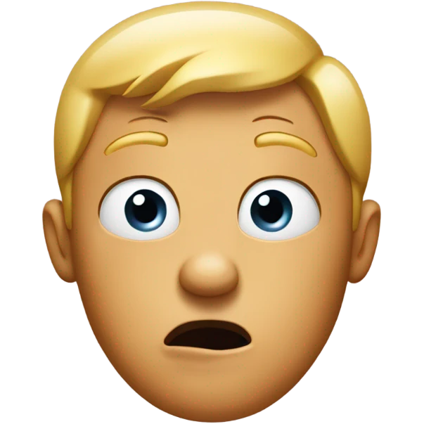 A shocked emoji that’s also confused  emoji