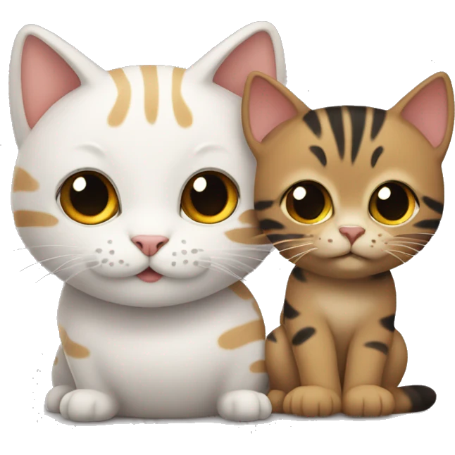 Gata y su gatito  emoji