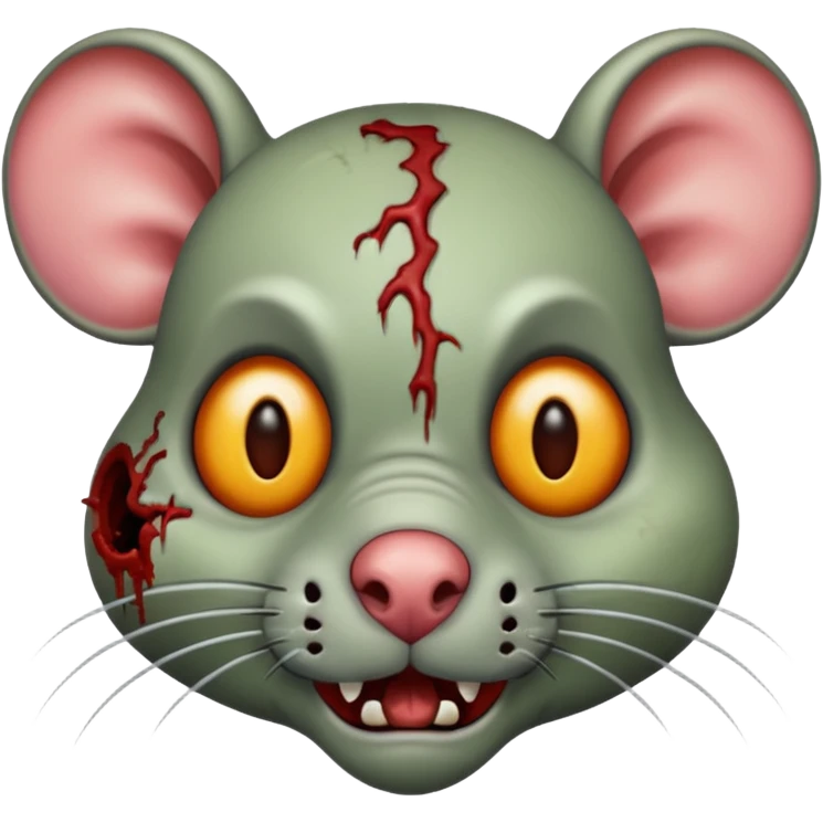 Zombie rat face emoji
