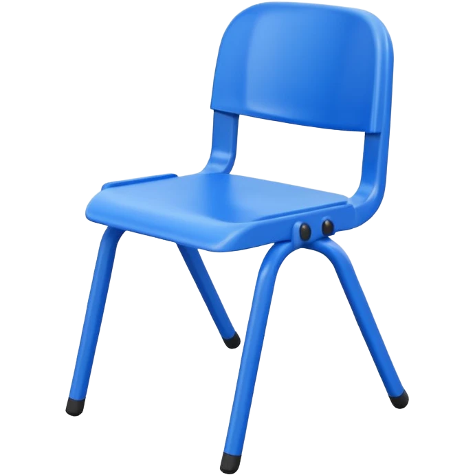 fast blue school plastic chair emoji