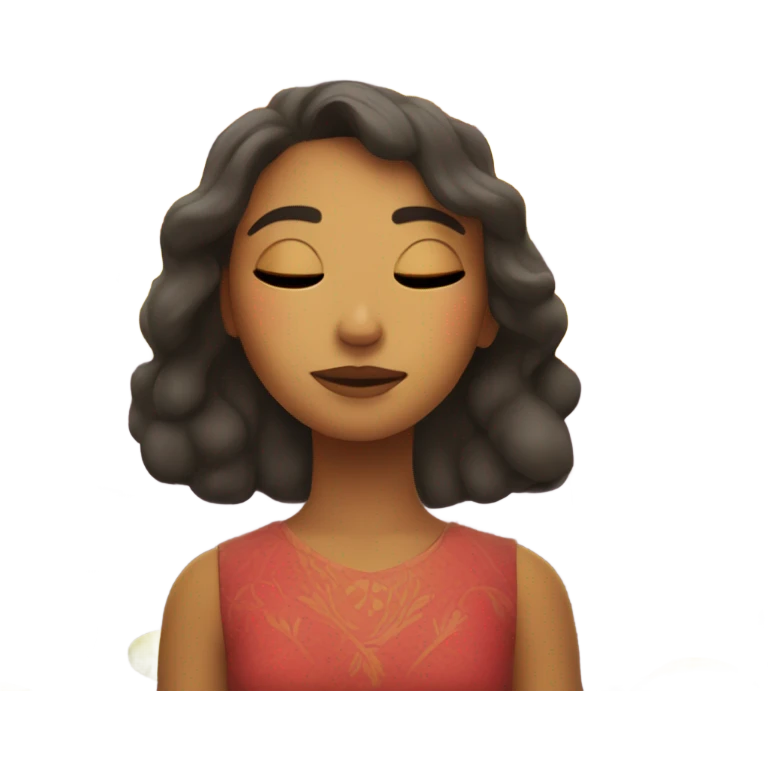 Mango with sleeping womans face emoji