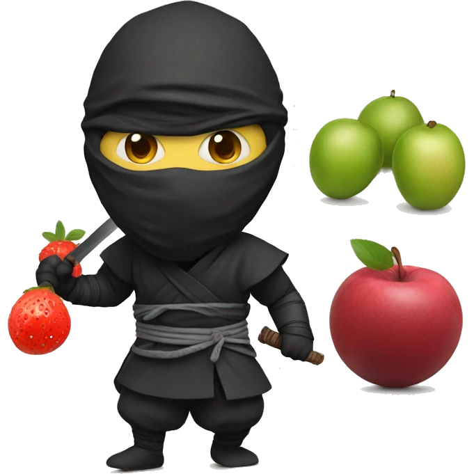 Ninja with fruit emoji