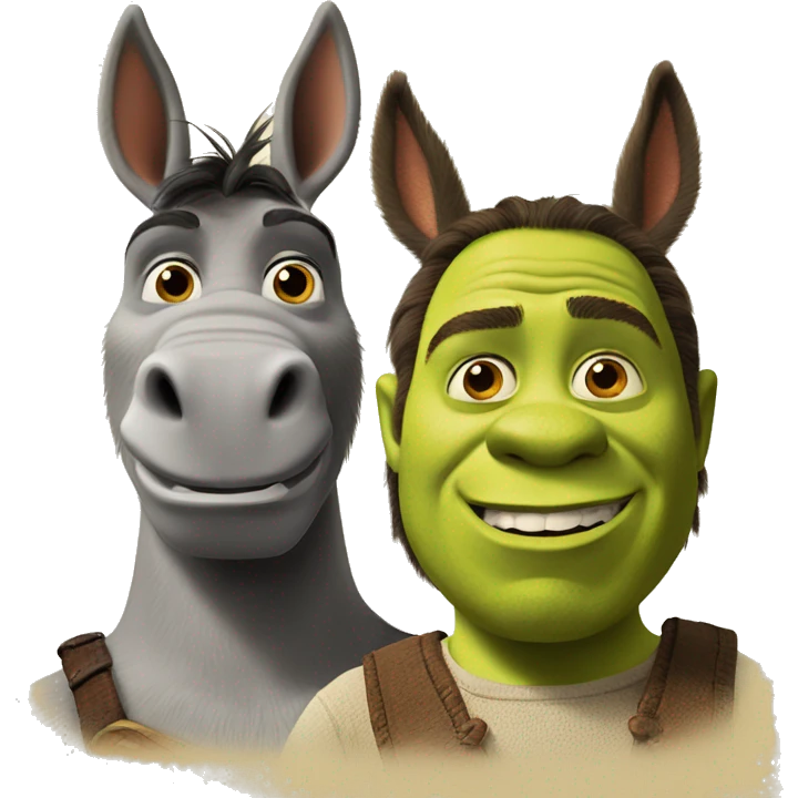 Shrek and donkey emoji